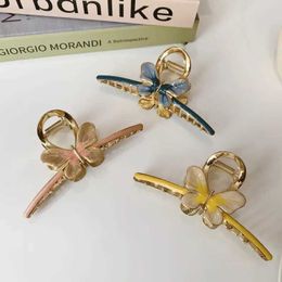 Other latest Women Girls Geometric Hair Cl Clamps Metal Butterfly Shape Cl Clip paint color Ponytail Cl Clip Ornament Cl Crab