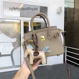 Handbag Leather 20cm Designer Litchi Berkkins Mini Tote Shoulder Lady Crossbody Totes Classic Cutie Girl Small Bag Womens Bags Cross Summer O720