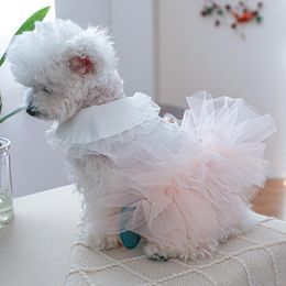 Dog Apparel Summer Skirt Puppy Tutu Skirts Pet Dress For Dogs Little Small Cat Fairy Pink Puffy Gauze Chihuahua Yorks Party