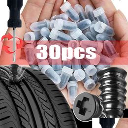 Other Interior Accessories New 10/30Pcs Car Motorcycle Vacuum Tyre Repair Nails Truck Scooter Bike Tyre Puncture Tools Rubber Metal Dr Dhikz