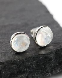 Spring moonlight stone earrings moonstone ear studs elongated Shi Baoshi earrings7040780