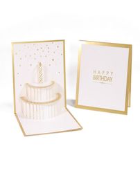 3D Pop Up Handmade Cake Greeting Cards Happy Birthday Thank You Card For Kids Children Festive Party Supplies3736635