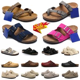 Designer slippers men women sandals slides slipper Soft Footbed Suede Leather Strap shoes mens outdoors clogs sneakers size 35-46