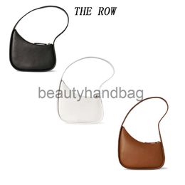 The Row TR bags quality men Mirror underarm Luxury Designer womens fashion tote bag Genuine leather mini zipper half moon hand bag Shoulder travel Cross Body Clutch ba