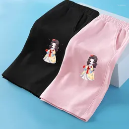 Shorts 3-14T Childrens Casual Chinese Style Girls Summer Sweatpants Loose Cotton Short Pants Student Clothes