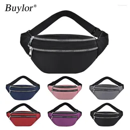 Waist Bags Buylor For Women Fashion Fanny Pack Polyester Banana Bag Waterproof Hip Bum Shopping Walking Traveling Sports