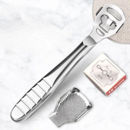 2024 Foot Shaver Heel Hard Skin Remover Hand Feet Pedicure Razor Tool Shavers Stainless Steel Handle 10 Blades Foot Care Tools