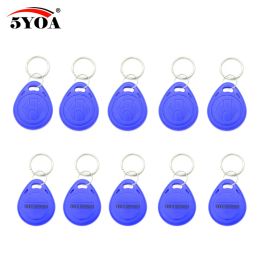 Card 100pcs Blue RFID 125 khz EM4100 Key Tag Keyfobs Ring Chip Keytab TK4100 Tags 125khz Read Only