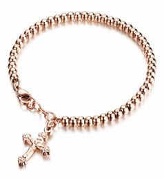 Religion Charm Bracelet S925 Sterling Silver&18k Rose Gold Bead& Jesus Pendant Trendy Exquisite Designer Jewellery For Women Bracele265R6556641