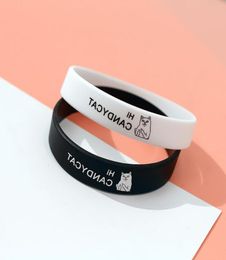 Trendy Letters Printed Silicon Bracelet for Men Women Wide Rubber Wristbands Motivational Sports Bracelets Bangles Gift Pulsei82647855310