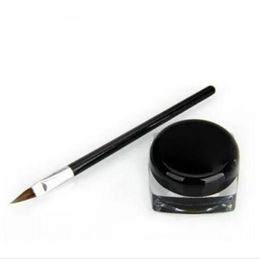 New Waterproof Eye Liner Pencil Make Up black Liquid Eyeliner Shadow Gel Makeup Brush Black maquiagem9860874