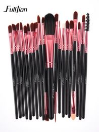 Fulljion 20Pcs Rose Black Makeup Brushes Set Pro Powder Foundation Eyeshadow Eyeliner Lip Blush Cosmetic Beauty Make up Brush9844865