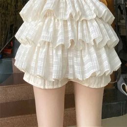 Skirts New Skirts Safety Mini Lovely Party Club School girls Style Slim All-match Shorts Women Summer Fashion Ruffles Cake Skirts XS-XL