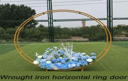 Party Decoration Wedding Props Wrought Iron Circle Background Flower Stand Ring Double Rod5218547