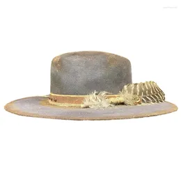 Berets Old-school Top Hat Wide Brim Fedora Gift For Boyfriend Short