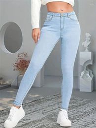 Women's Jeans Women Stretch Skinny Lady Slim Fit Pencil Girls Leggings Straight Leg Denim Pants Blue Gray Black Sexy Long Trousers