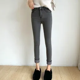 Women's Jeans 2024 Winter Thick Fleece For Women Stretch Warm Skinny Denim Velvet Pencil Woman Female Trousers Clothe