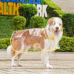 Pet Dog Puppy Transparent Rainwear Raincoat Pet Hooded Waterproof Jacket Clothes Soft PVC Small Dogs Raincoat Puppy Rain Poncho 240507