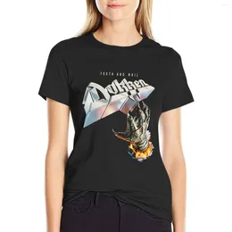 Women's Polos Tooth And Nail - Dokken T-shirt Aesthetic Clothing Cute Tops Short Sleeve Tee T Shirts For Women Graphic