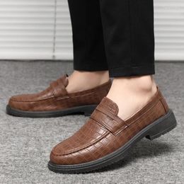 Casual Shoes High-quality Business Formal Men's 2024 Spring Low-cut Solid Color Non-slip One-leg Fashion