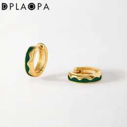 Hoop Earrings DPLAOPA 925 Sterling Silver Enamel Flower Piercing Pendiente Luxury Jewelry 2024 Clips All For 1 Real And