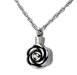 Cremation Jewelry Rose Urn Necklace for Ashes Keepsake Memorial Pendant Locket Stainless Steel Waterproof Remembrance Necklace24785105612