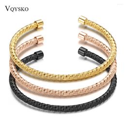 Bangle Never Fade Stainless Steel Twisted Wire Bracelets Bangles Gold / Rose Black /Rhodium Plated Women's Fashion Jewelry