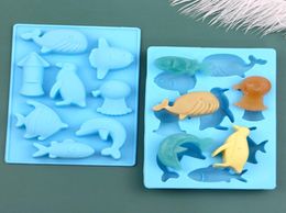 Kitchen Tools 8 with Ocean Dolphin Silicone Chocolate Mould Handmade Soap Mould Mousse Jelly DIY Baking Utensils1142759