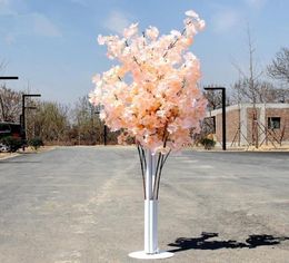 Colourful Artificial Cherry Blossom Tree Roman Column Road Leads Wedding Mall Opened Props Iron Art Flower Doors9148962