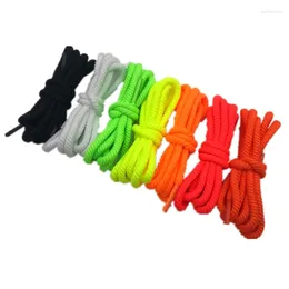 Shoe Parts Coolstring Bright Color 5.5mm Spiral Round Polyester Shoelaces Novelty Sports Bootlace For Mountaineering Basketball Shoes Laces