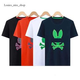 Psyco Bunny Shirt Top Quality Psychological Bunny Shirt Summer Mens Tshirt Rabbit Print Short Sleeve Couple Tee Cotton Business T-Shirt Psyco Tees 3Xl 653