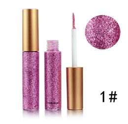 New makeup handaiyan Glitter Liquid Eyeliner Pen 10 Colours Metallic Shine Eye Shadow Liner4391597