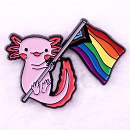 LGBT animal love gay rainbow flag brooch Cute Anime Movies Games Hard Enamel Pins Collect Cartoon Brooch Backpack Hat Bag Collar Lapel Badges