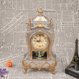 Clocks Vintage Style Plastic Table Clock Antique Home Hotel Decorative Desk Alarm Clocks