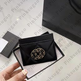 Pink sugao designer card bag card holder coin purse handbags clutch bag luxury high quality purse wallet shopping bag 14color Changchen-240430-15