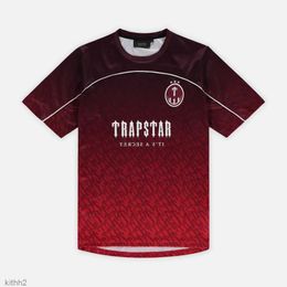 T-shirt da uomo Trapstar Mesh Football Jersey Blu Black Red Men T-shirt Sports Awear IFXH