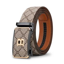 Belts New Designers Business Mens belt Luxury Brand Famous Male Belts B Buckle Canvas Real Leather Belts for Men Strap for Jeans T240429