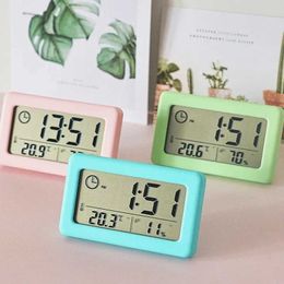 Desk Table Clocks Digital Clock Desktop Temperature LCD Digital Thermometer Desktop Hygrometer Battery Operated Time Date Calendar