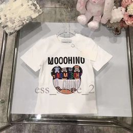 Moschinno Shirt Mos Designer Tees Kids Fashion T-shirts Boys Girls Summer Caual Letter Printed Tops Baby Child T Shirts Stylish Trendy Tshirts 24ss Top Quality 633