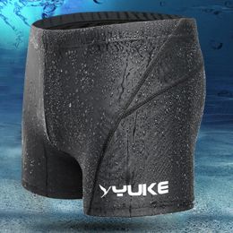 Suits Y261 YUKE Men swim shorts men guy swimwear swim trunks boxers quickdrying professional swimsuit men sunga brief plus size L5XL