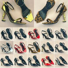 2024 Дизайнерские женщины роскошные туфли обувь сандалии высокие каблуки Патентные кожа