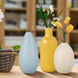 Vases 3pcs Ceramic Vase Set Decor Flower Mini Elegant Farmhouse For Living Room Corridor