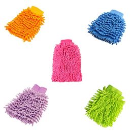 New Microfiber Car Wash Mitts Chenille Wash MiGlove Equipment Car Detailing Cloths Home Duster Washing Tool Motorcycle 283Y