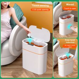 Set 13/16L Smart Trash Can With Garbage Bags Paper Basket For Kitchen Bathroom Toilet Bin Garbage Basket Inteligente Sensor Bin