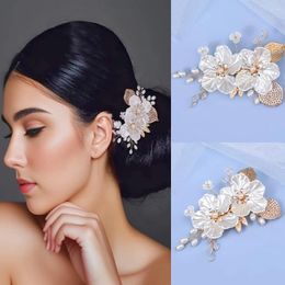 Hair Clips Crystal Pearl Clip Hairpin Rhinestone Flower Leaf Pin Band Bridal Wedding Accessories Jewellery Headband