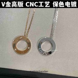 Cartre High End Jewellery rings for womens V Gold Necklace for Women Plated with 18k Rose Gold Three Diamonds Six Diamonds and Round Original 1:1 With Real Logo and box