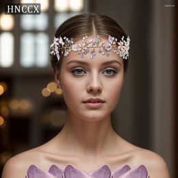 Hair Clips HNCCX Handmade Shiny Rhinestone Bride Headband Alloy Flower Wedding Headpiece Tiaras And Headbands For Women Party CP236