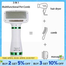 Pet Hair Dryer 2 with Slicker Brush Grooming for Cat and Dog Brush Professional Home Grooming Furry Drying Portable Dog Blower