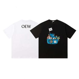 Loeweve T Shirt Designer Tee Luxury Fashion Mens T-Shirts Short Sleeved New Fun Direct Spray Printing Casual Loose Casual Short Sleeves