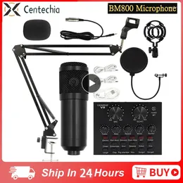 Microphones BM800 Professional Condenser Microphone Sound Recording Studio Mic Kits For Computer KTV Broadcasting Gamer Karaoke Microfone